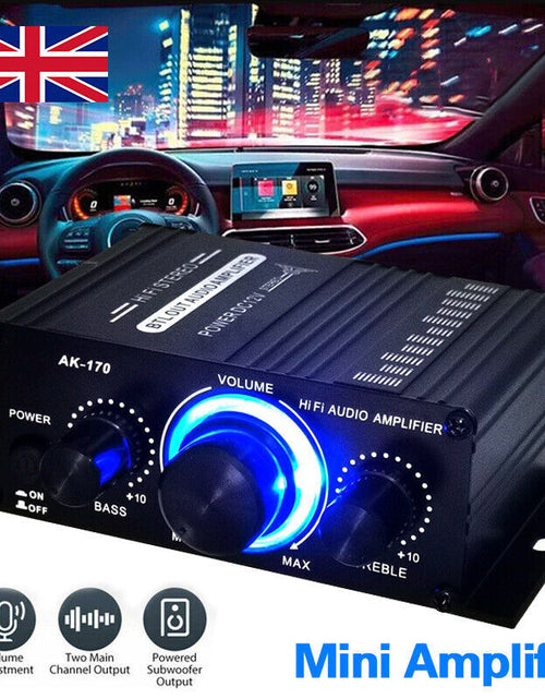 Load image into Gallery viewer, 12V 40W HiFi Power Amplifier Mini Audio Digital Stereo FM AMP Remote
