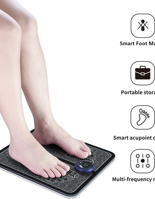 Load image into Gallery viewer, EMS Foot Massager Mat Electric Pad Blood Muscle Circulation Relief Pain LED USB
