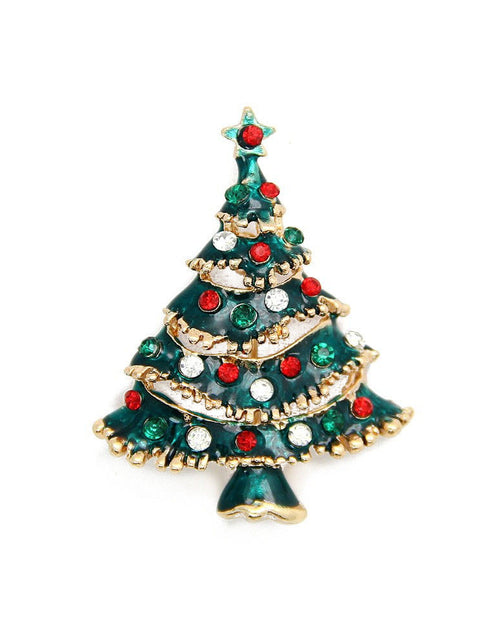 Load image into Gallery viewer, Christmas Tree Brooch Pin Women Girls Jewelry
