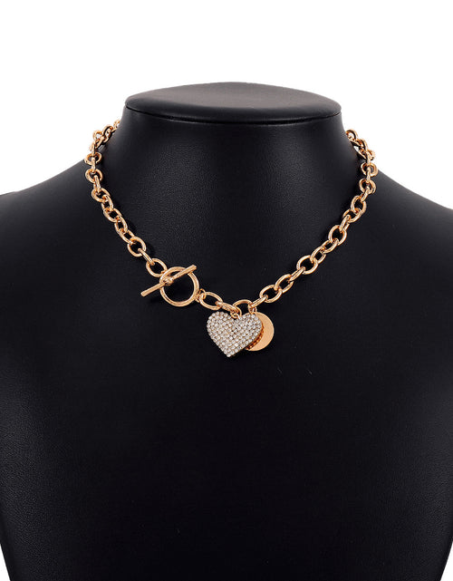 Load image into Gallery viewer, Women&#39;s Round Heart Shape With Imitation Diamond Necklace
