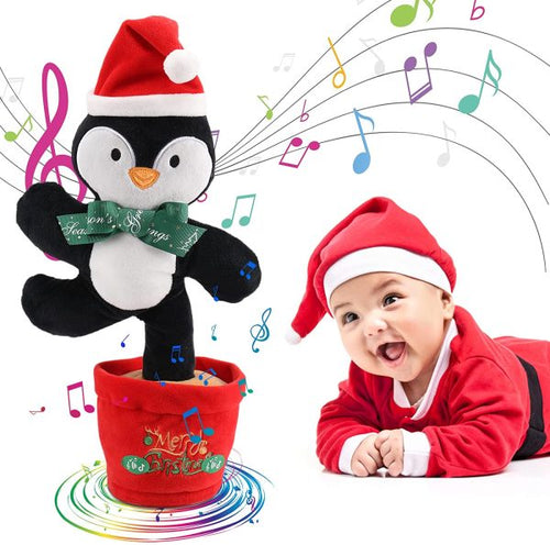 Load image into Gallery viewer, Dancing Christmas Toys Funny Tree Repeat Talking  Electronic Plush Toys Can Sing Record Lighten Early Education Funny Gift Christmas
