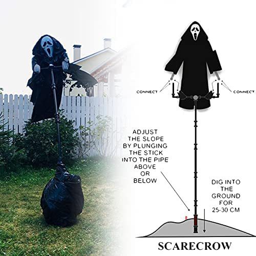 Load image into Gallery viewer, Halloween Decoration Tricky Props Skull Screaming Scarecrow Home Decor Garden Bird Repeller Decor
