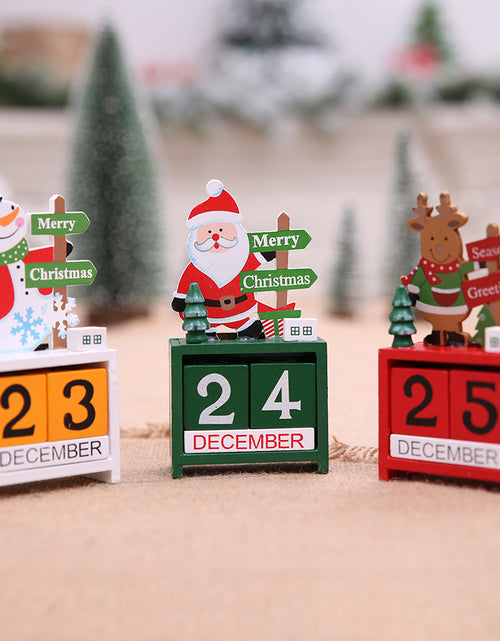 Load image into Gallery viewer, Christmas wooden calendar decorations
