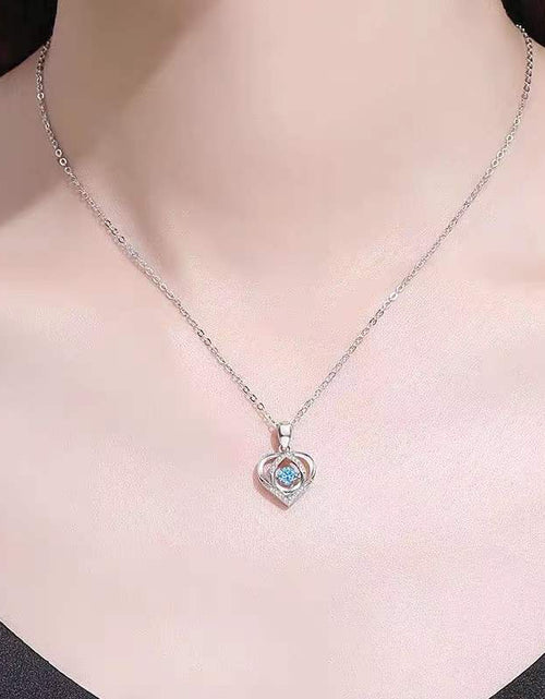 Load image into Gallery viewer, S925 Beating Heart-Shaped Necklace Women Luxury Love Rhinestones Necklace Jewellery Gift For Valentine&#39;s Day
