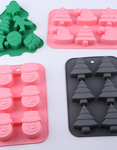 Load image into Gallery viewer, Christmas Silicone 6 Square Shaped Yi DIY Baking
