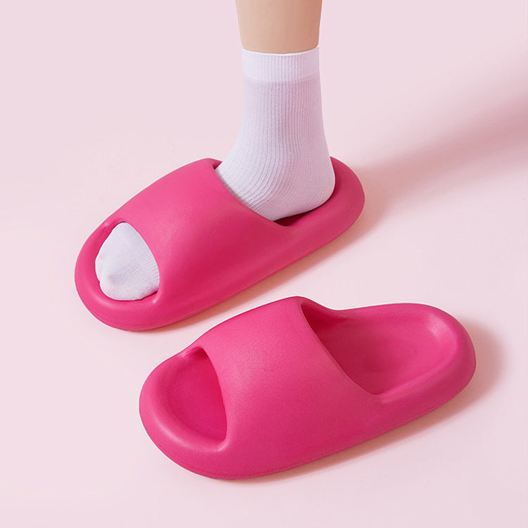 New Bread Shoes Soft Slippers Summer Candy Colour Bathroom Slippers