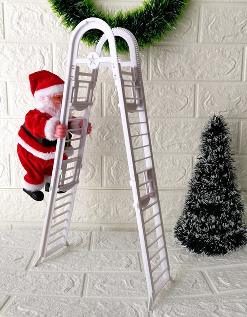 Load image into Gallery viewer, Climbing Ladder Electric Santa Claus Climbing Red Ladder Doll Toy
