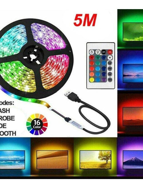 Load image into Gallery viewer, USB LED Light Strip 2-5M RGB Color 5050 Color Changing With TV Kitchen Lighting
