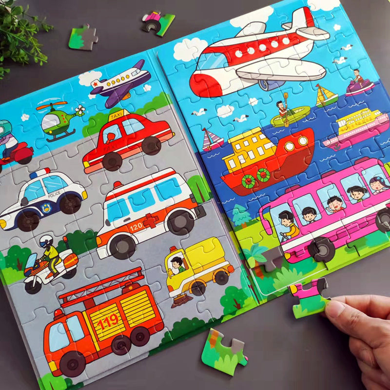 Children's Car Transportation Magnetic Puzzle Toys