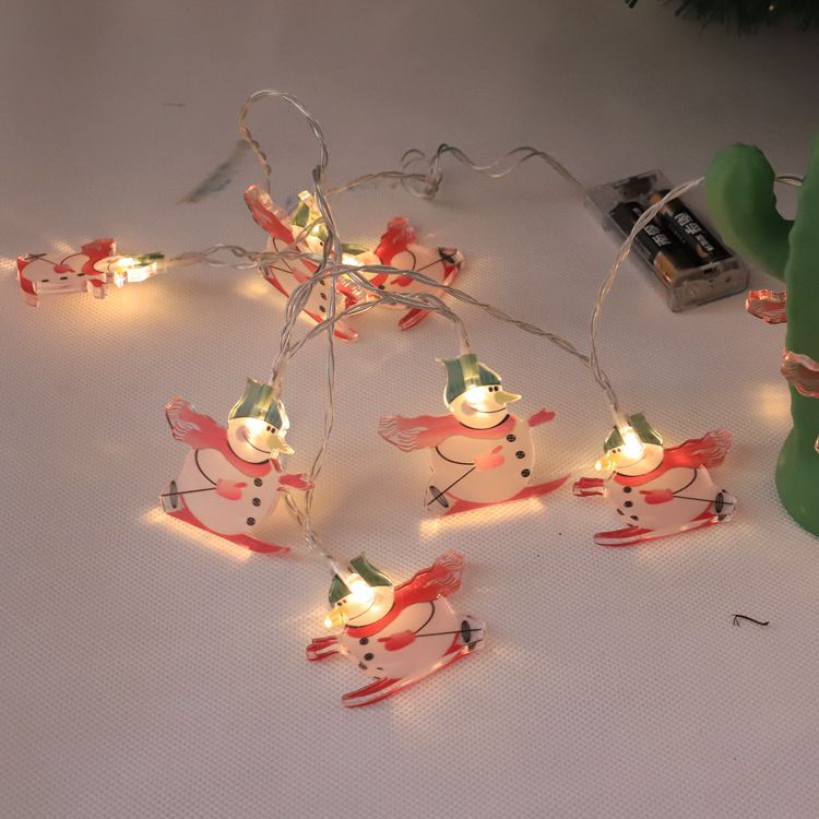 Room Christmas Battery LED Snowman Light String