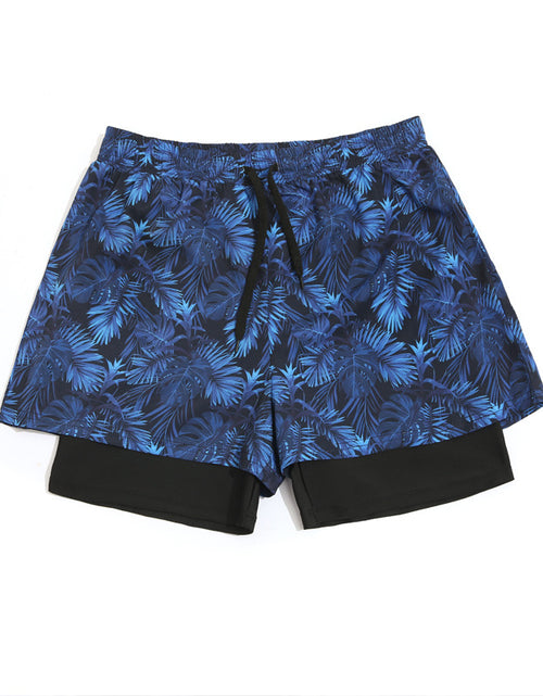 Load image into Gallery viewer, Loose Swimming Trunks Summer Printed Double Layer Beach Shorts
