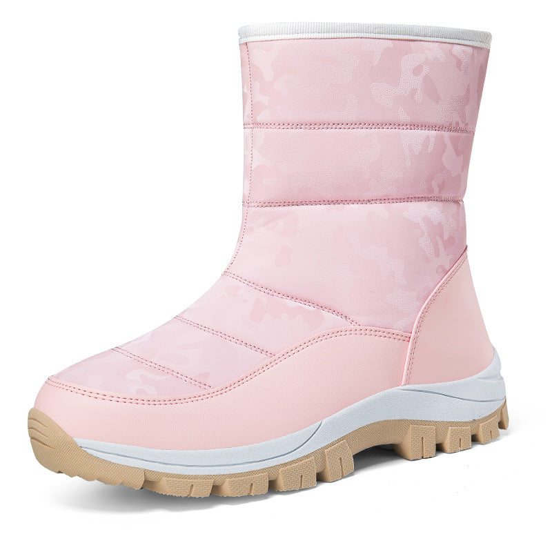 Winter Snow Boots For Women Outdoor Thickened High-top Plus Velvet Shoes Fashion