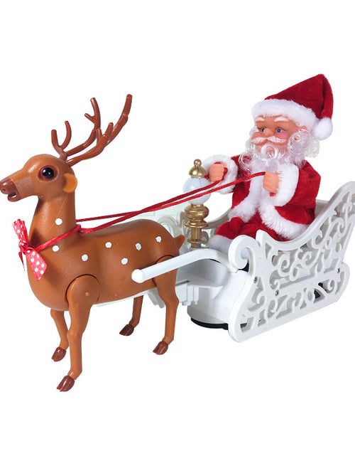 Load image into Gallery viewer, Creative Moose Pulling Car Electric Toys Holiday Decorations
