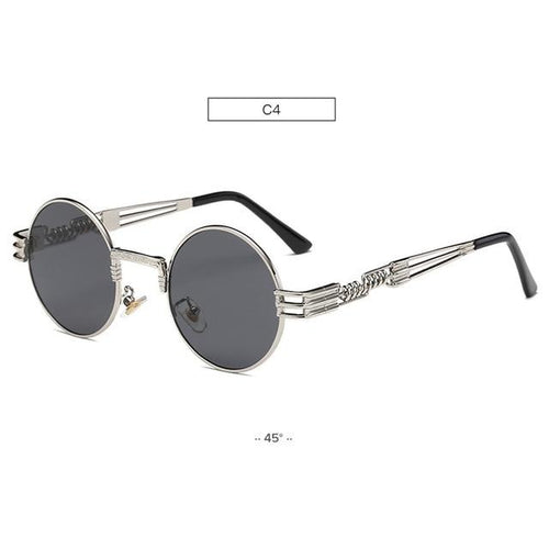 Load image into Gallery viewer, Gold Metal Fashion John Lennon Round Sunglasses Steampunk Sunglasses Mens Womens Retro Vintage Coating Mirrored Eyewear Shades
