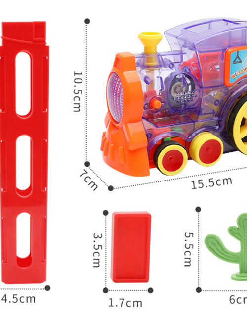 Load image into Gallery viewer, Domino Train Toys Baby Toys Car Puzzle Automatic Release Licensing Electric Building Blocks Train Toy
