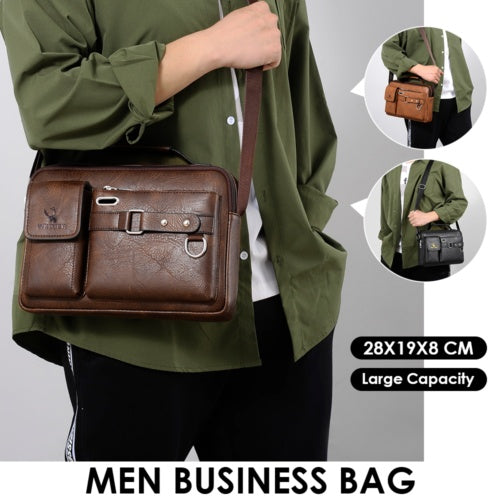 Load image into Gallery viewer, Mens Leather Bags Messenger Bag Briefcase Satchel Shoulder Handbag Cross Body
