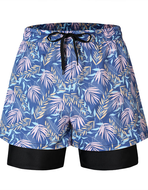 Load image into Gallery viewer, Loose Swimming Trunks Summer Printed Double Layer Beach Shorts
