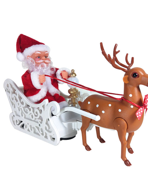 Load image into Gallery viewer, Creative Moose Pulling Car Electric Toys Holiday Decorations
