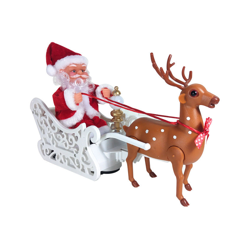 Creative Moose Pulling Car Electric Toys Holiday Decorations