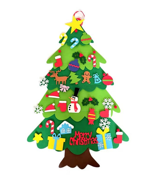 Load image into Gallery viewer, Children&#39;s DIY Felt Christmas Tree With Lights
