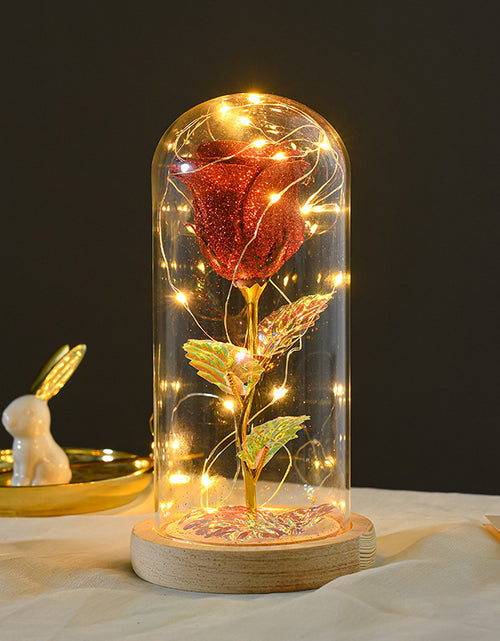 Load image into Gallery viewer, Eternal Rose Flowers LED Light In Glass Cover Gift
