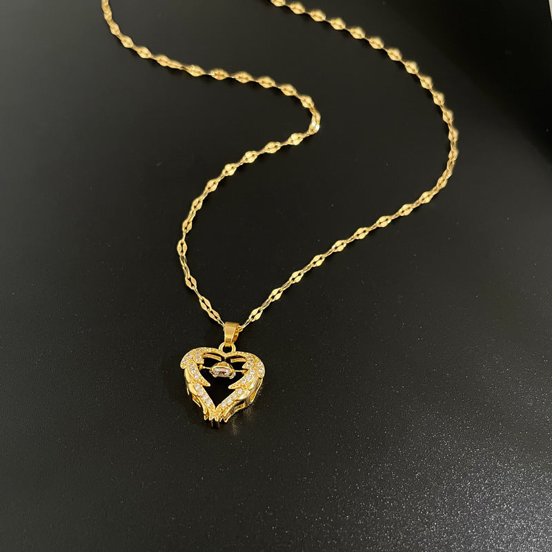 Love Smart Necklace Female Phenix Dance In The Sky Cold Style Luxury Temperament Clavicle Chain