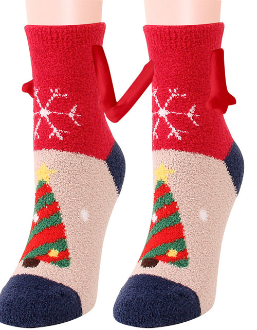 Load image into Gallery viewer, Christmas Supplies Coral Fleece Tube Socks Warm Slipper Bed Socks Winter Soft Warm Slipper
