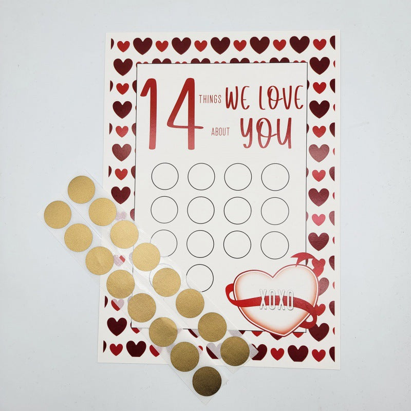 Valentine's Day Scratch-off 14 Things