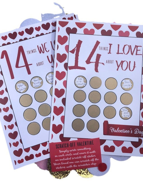 Load image into Gallery viewer, Valentine&#39;s Day Scratch-off 14 Things
