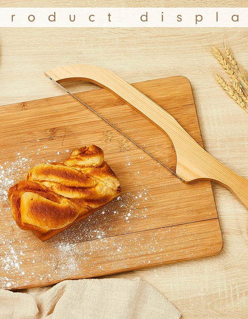 Load image into Gallery viewer, Wooden Bread Slicing Knife With Serrated Teeth
