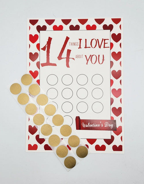 Load image into Gallery viewer, Valentine&#39;s Day Scratch-off 14 Things
