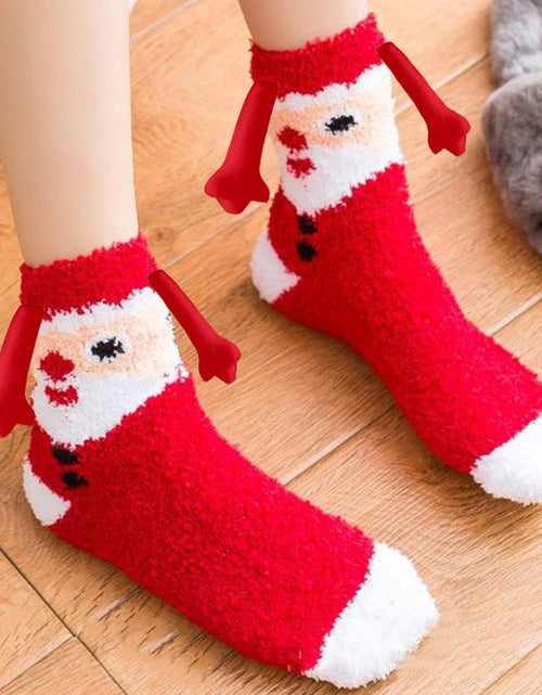 Load image into Gallery viewer, Christmas Supplies Coral Fleece Tube Socks Warm Slipper Bed Socks Winter Soft Warm Slipper
