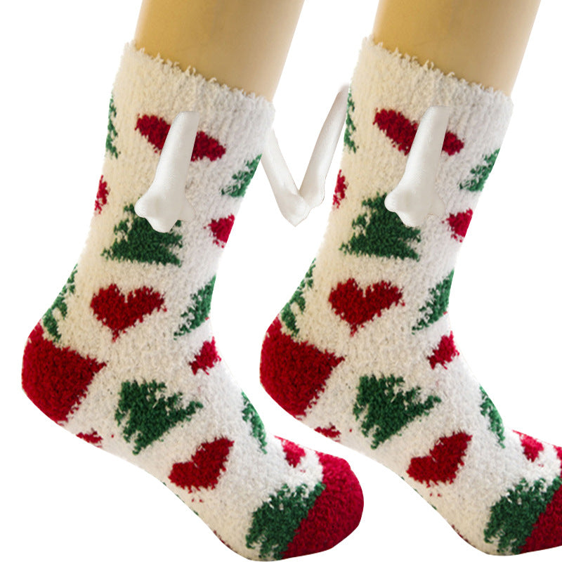 Christmas Supplies Coral Fleece Tube Socks Warm Slipper Bed Socks Winter Soft Warm Slipper