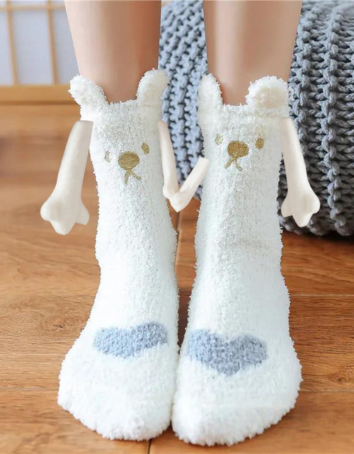 Load image into Gallery viewer, Christmas Supplies Coral Fleece Tube Socks Warm Slipper Bed Socks Winter Soft Warm Slipper
