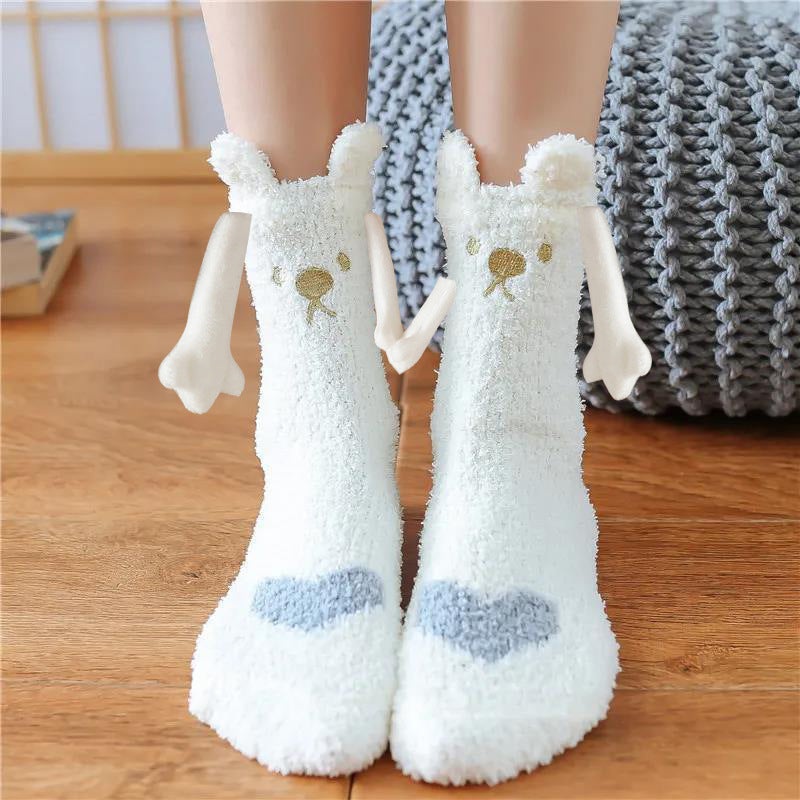 Christmas Supplies Coral Fleece Tube Socks Warm Slipper Bed Socks Winter Soft Warm Slipper