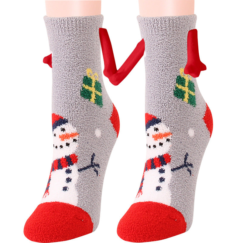 Christmas Supplies Coral Fleece Tube Socks Warm Slipper Bed Socks Winter Soft Warm Slipper