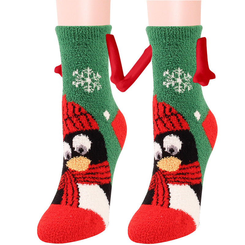 Christmas Supplies Coral Fleece Tube Socks Warm Slipper Bed Socks Winter Soft Warm Slipper