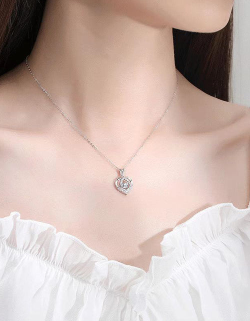 Load image into Gallery viewer, S925 Beating Heart-Shaped Necklace Women Luxury Love Rhinestones Necklace Jewellery Gift For Valentine&#39;s Day
