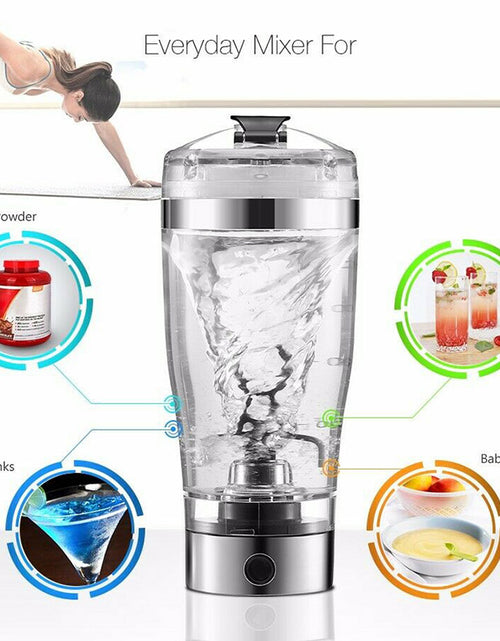 Load image into Gallery viewer, Electric Protein Shake Stirrer USB Shake Bottle Milk Coffee Blender Kettle Sports And Fitness Charging Electric Shaker Cup
