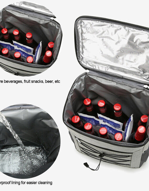 Load image into Gallery viewer, Insulated Cooler Backpack Camping Hiking Cool Picnic Lunch Bag Rucksack NEW
