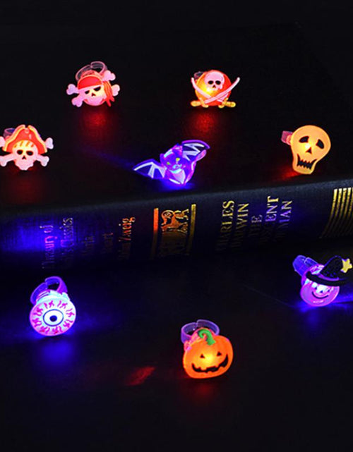 Load image into Gallery viewer, Halloween Decorations Halloween Glowing Brooch Ring
