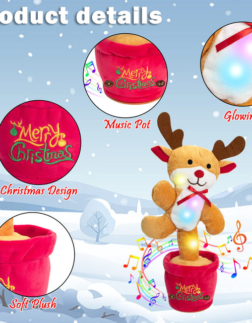 Load image into Gallery viewer, Dancing Christmas Toys Funny Tree Repeat Talking  Electronic Plush Toys Can Sing Record Lighten Early Education Funny Gift Christmas
