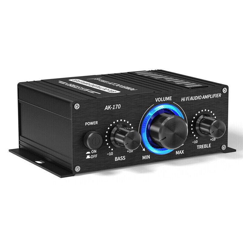 12V 40W HiFi Power Amplifier Mini Audio Digital Stereo FM AMP Remote