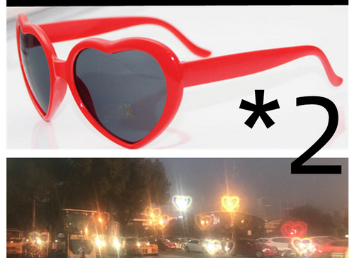 Load image into Gallery viewer, Night Lights Change Love Special Effects Glasses Sunglasses
