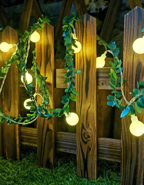 Load image into Gallery viewer, LED Light String Simulation Green Leaf Vine
