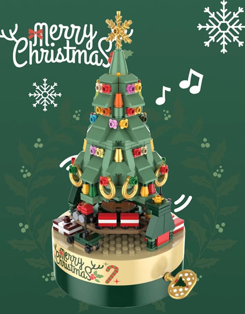 Load image into Gallery viewer, Christmas Tree Blocks Spin Music Box Blocks
