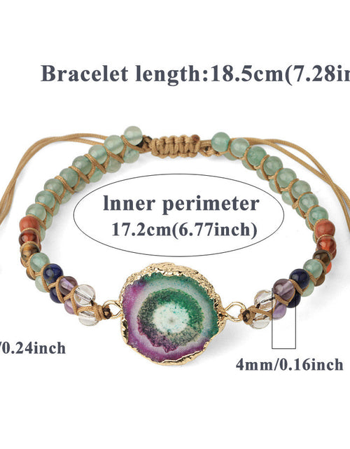 Load image into Gallery viewer, Agate Natural Crystal Beaded Braided Yoga Bracelet For Women
