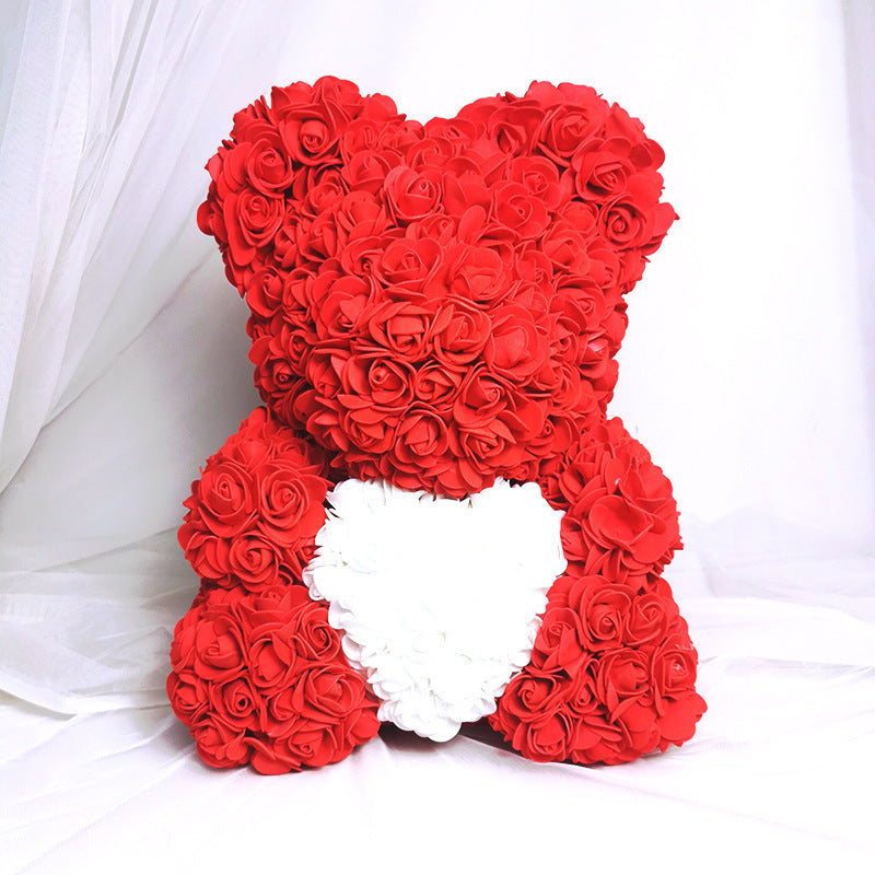 Eternal Life Flower Rose Bear Creative Valentine's Day Gift