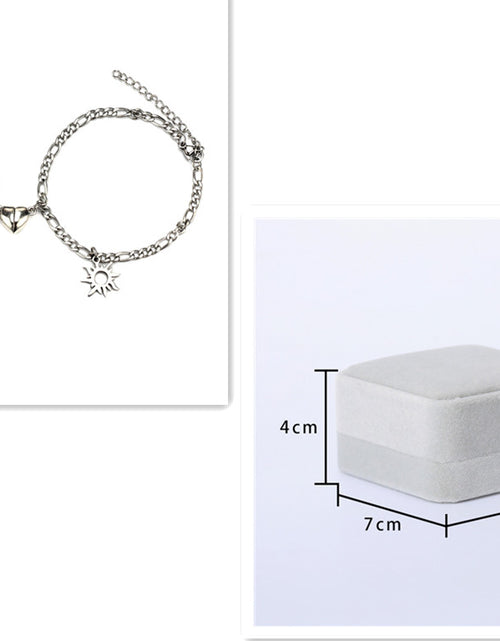 Load image into Gallery viewer, Stainless Steel Sun And Moon Bracelet Creative Sex Heart Magnet Attracts
