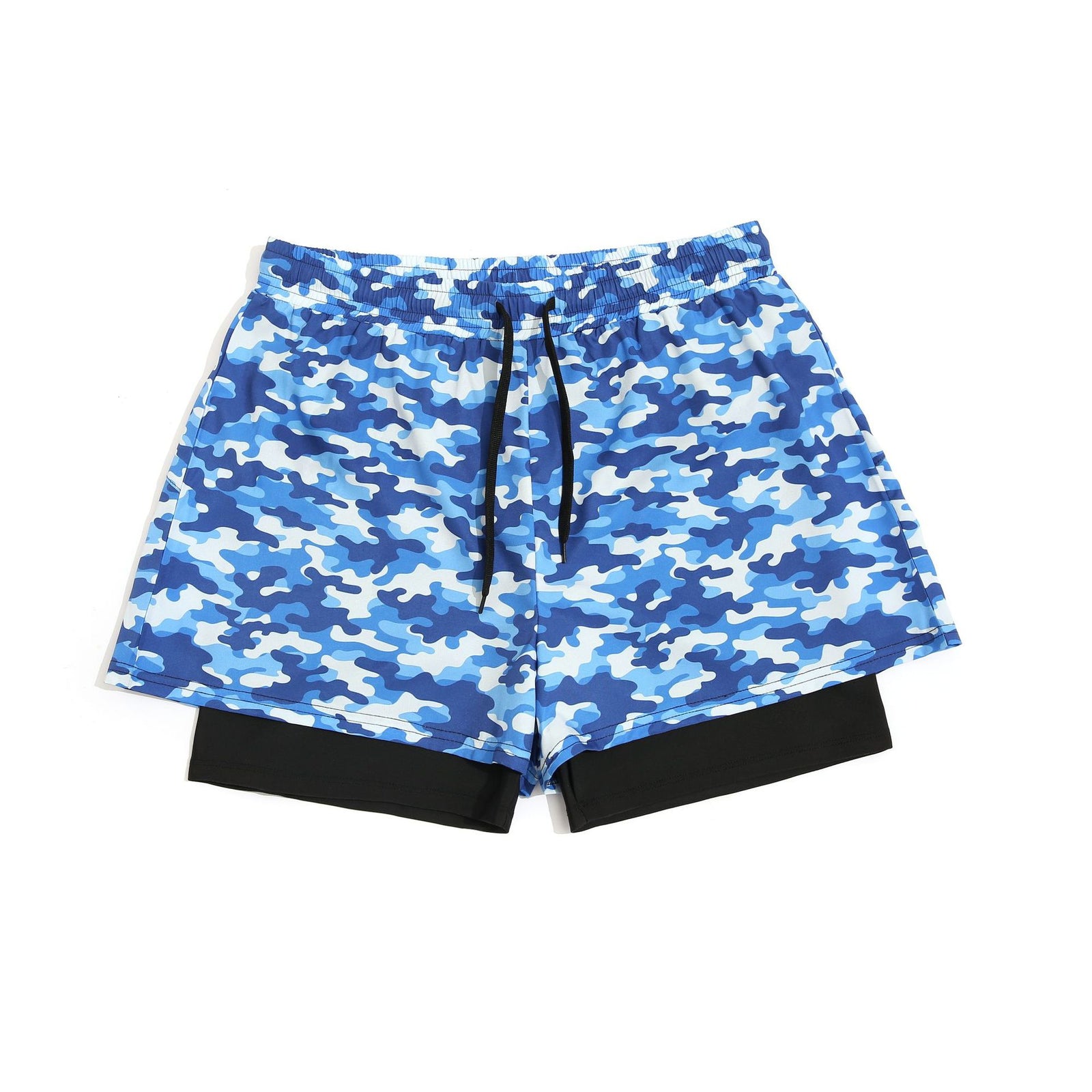 Loose Swimming Trunks Summer Printed Double Layer Beach Shorts